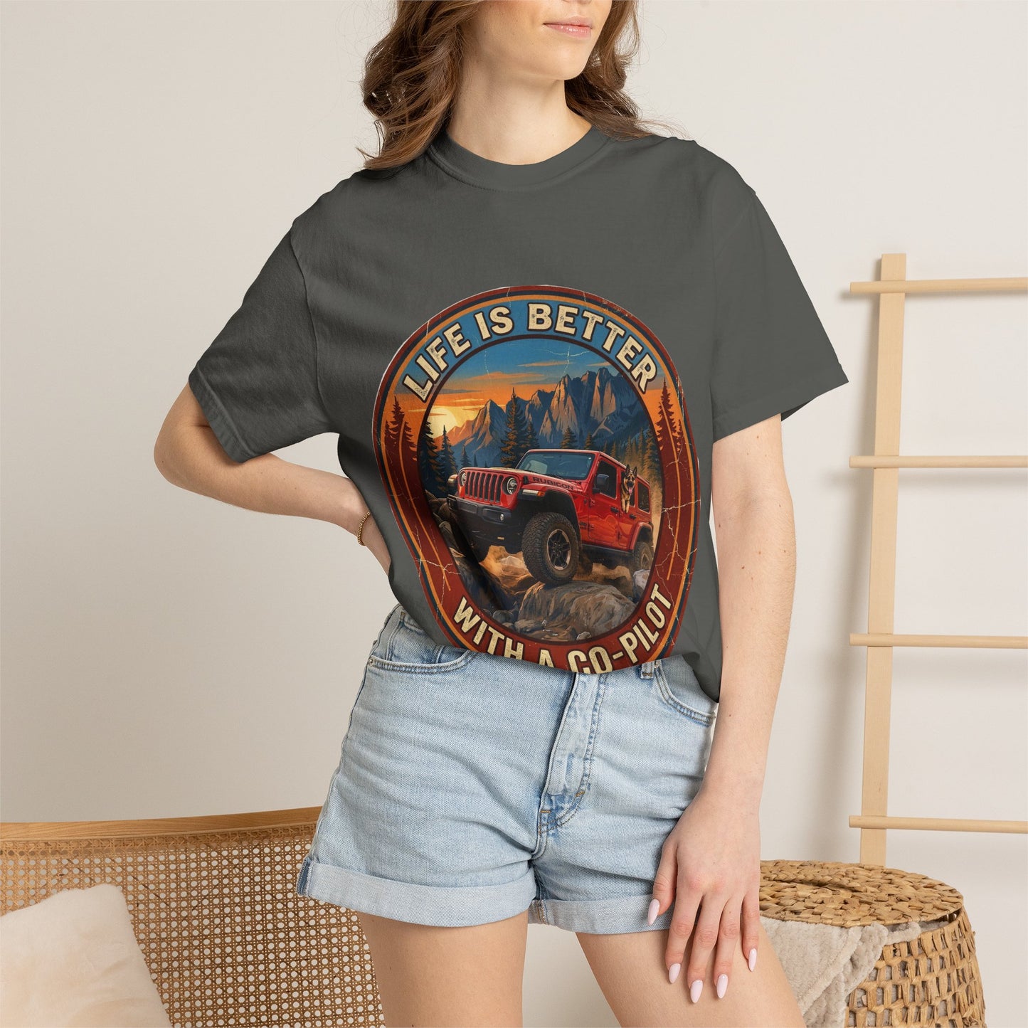Wrangler/German Shepherd Unisex Garment-Dyed T-shirt