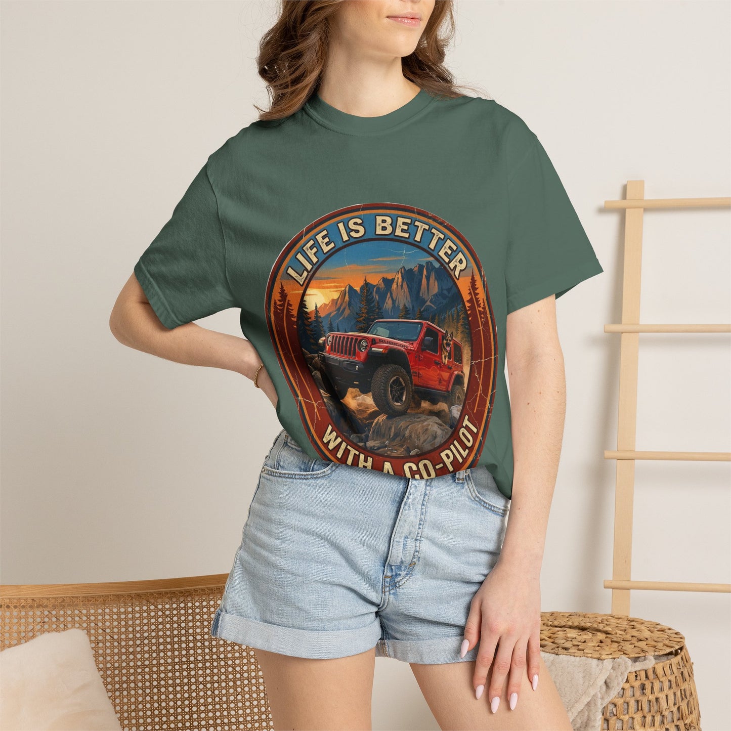 Wrangler/German Shepherd Unisex Garment-Dyed T-shirt