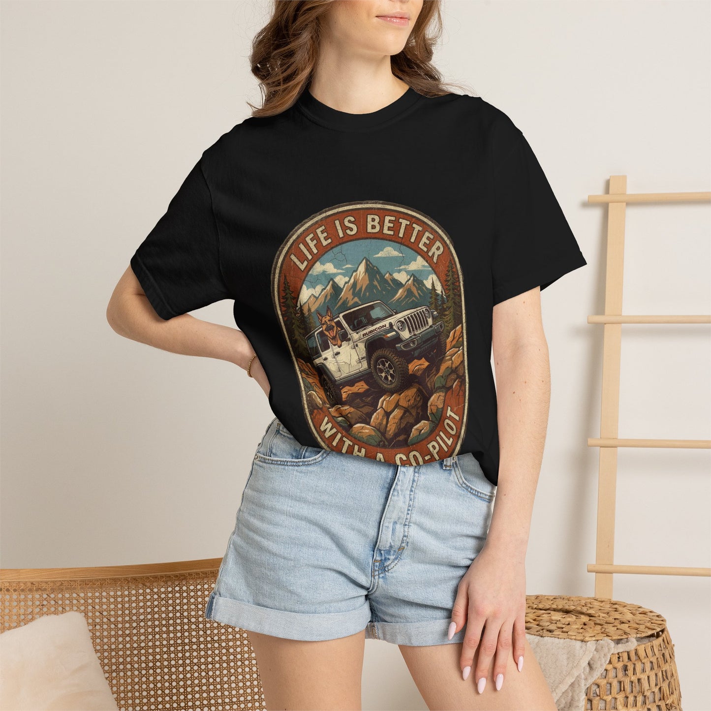 Wrangler/German Shepherd Unisex Garment-Dyed T-shirt