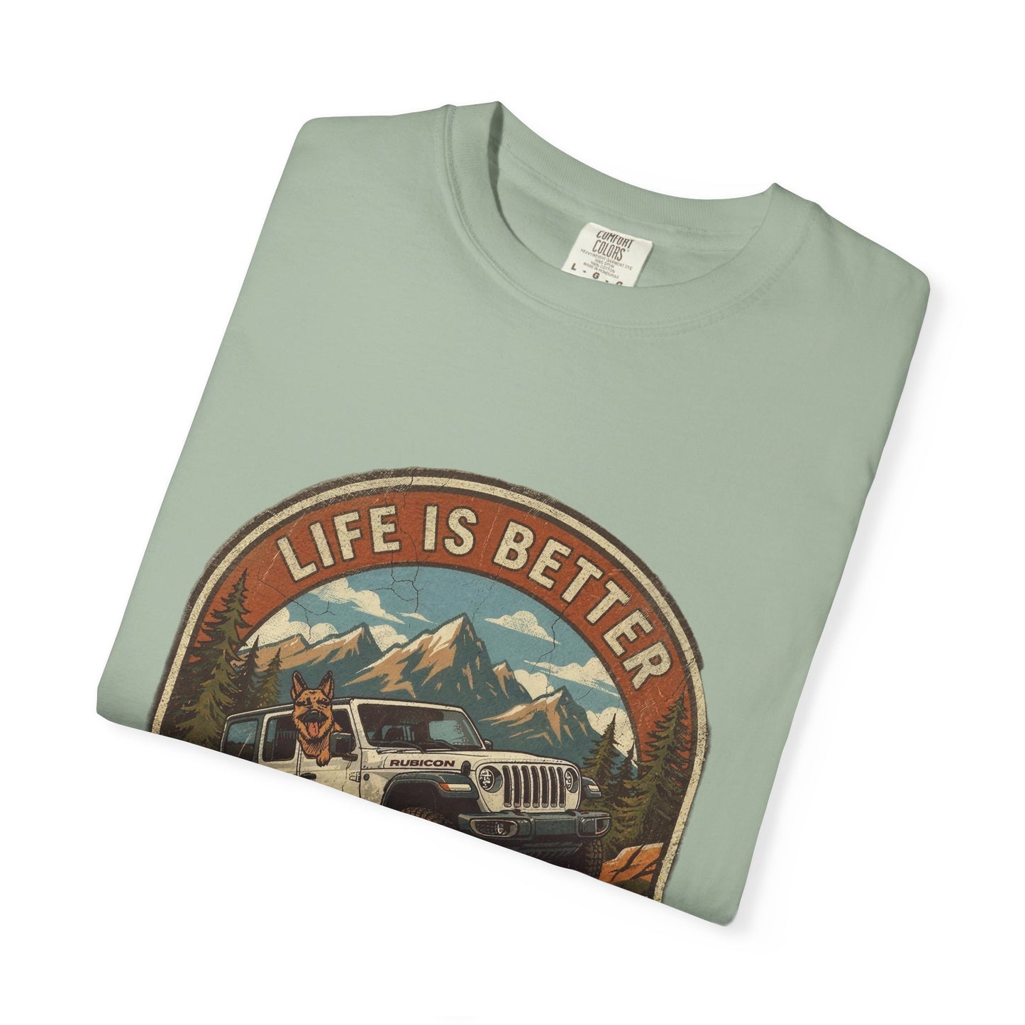 Wrangler/German Shepherd Unisex Garment-Dyed T-shirt