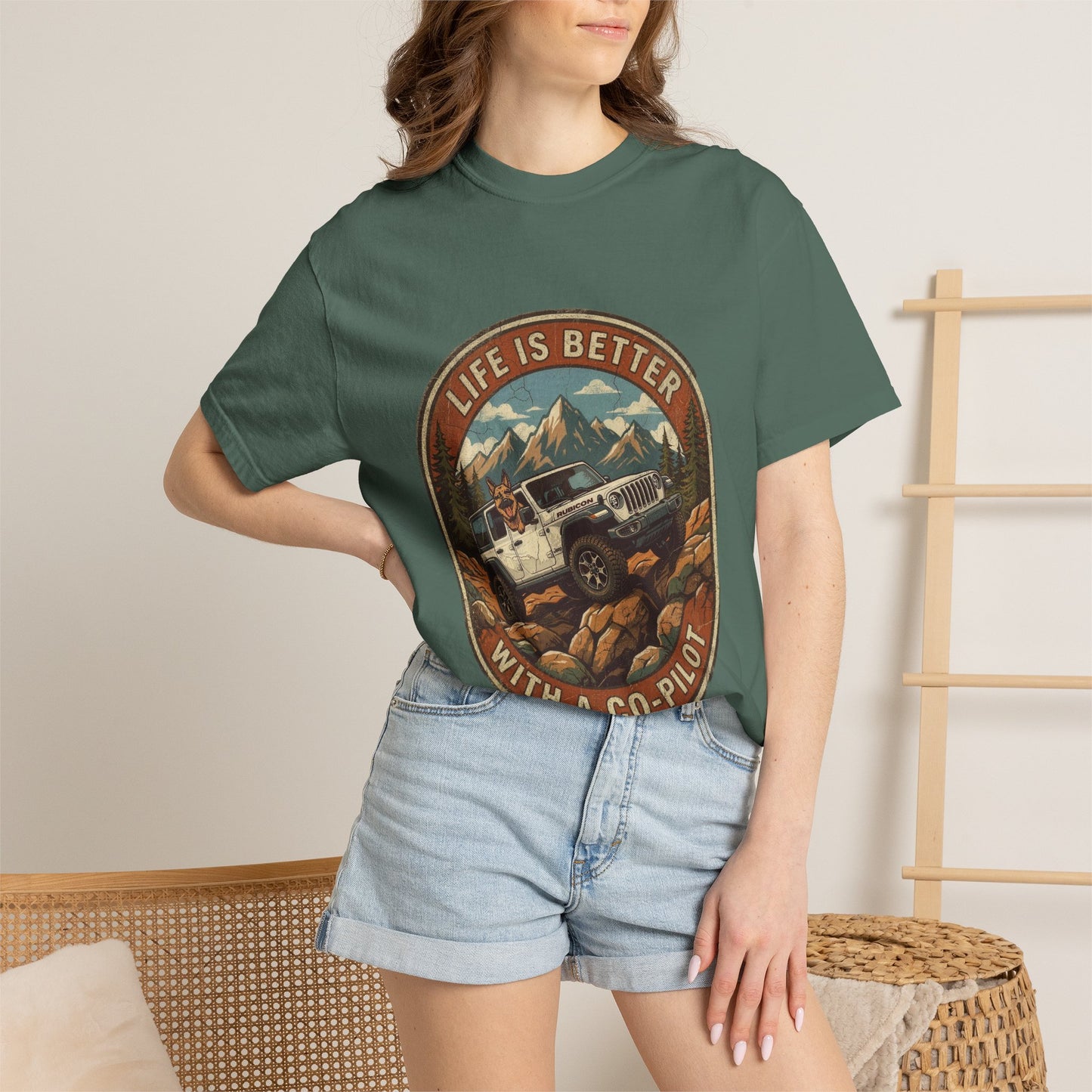 Wrangler/German Shepherd Unisex Garment-Dyed T-shirt