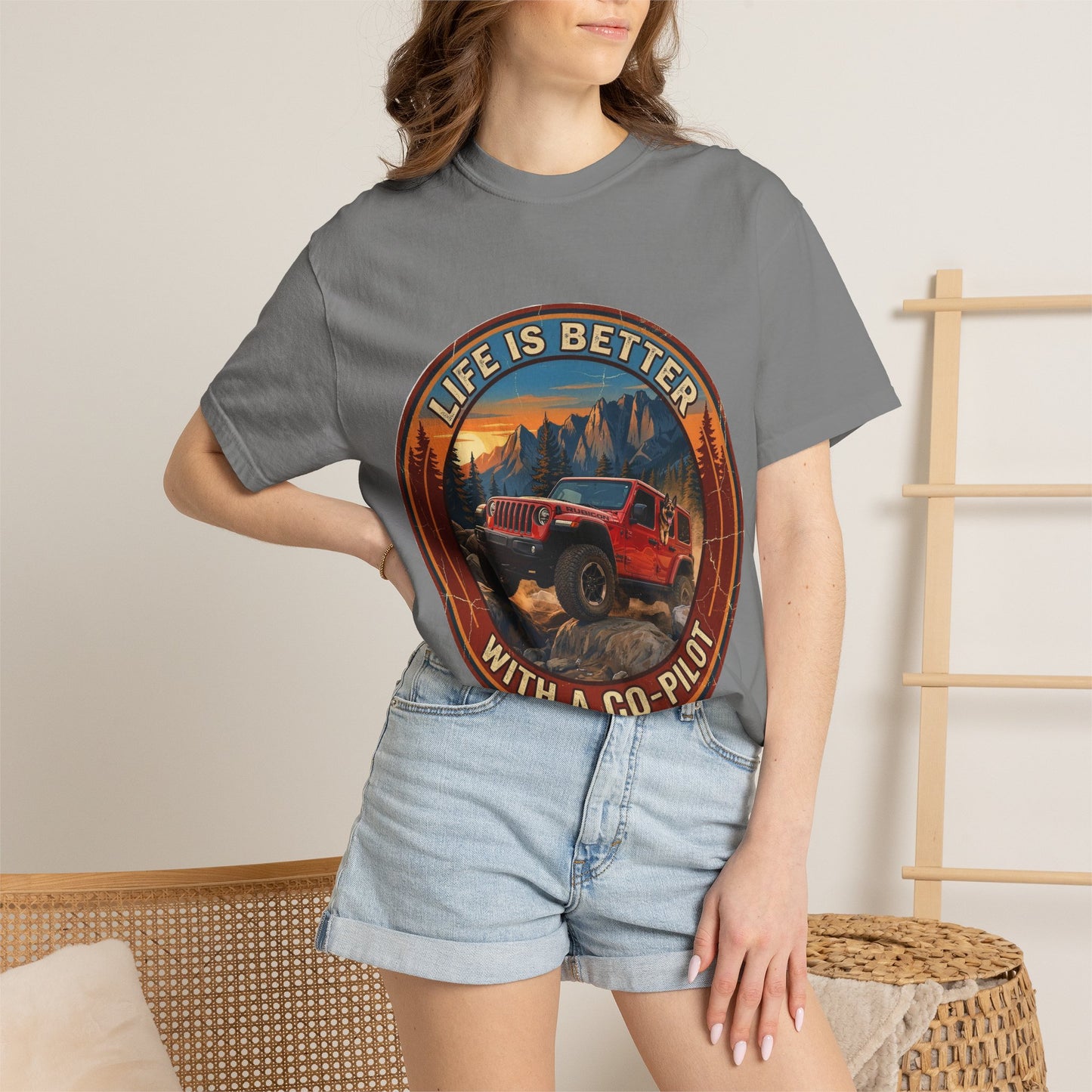 Wrangler/German Shepherd Unisex Garment-Dyed T-shirt