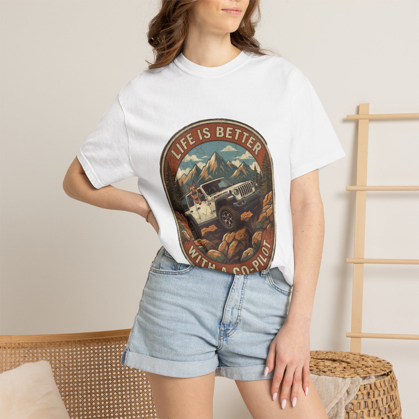 Wrangler/German Shepherd Unisex Garment-Dyed T-shirt