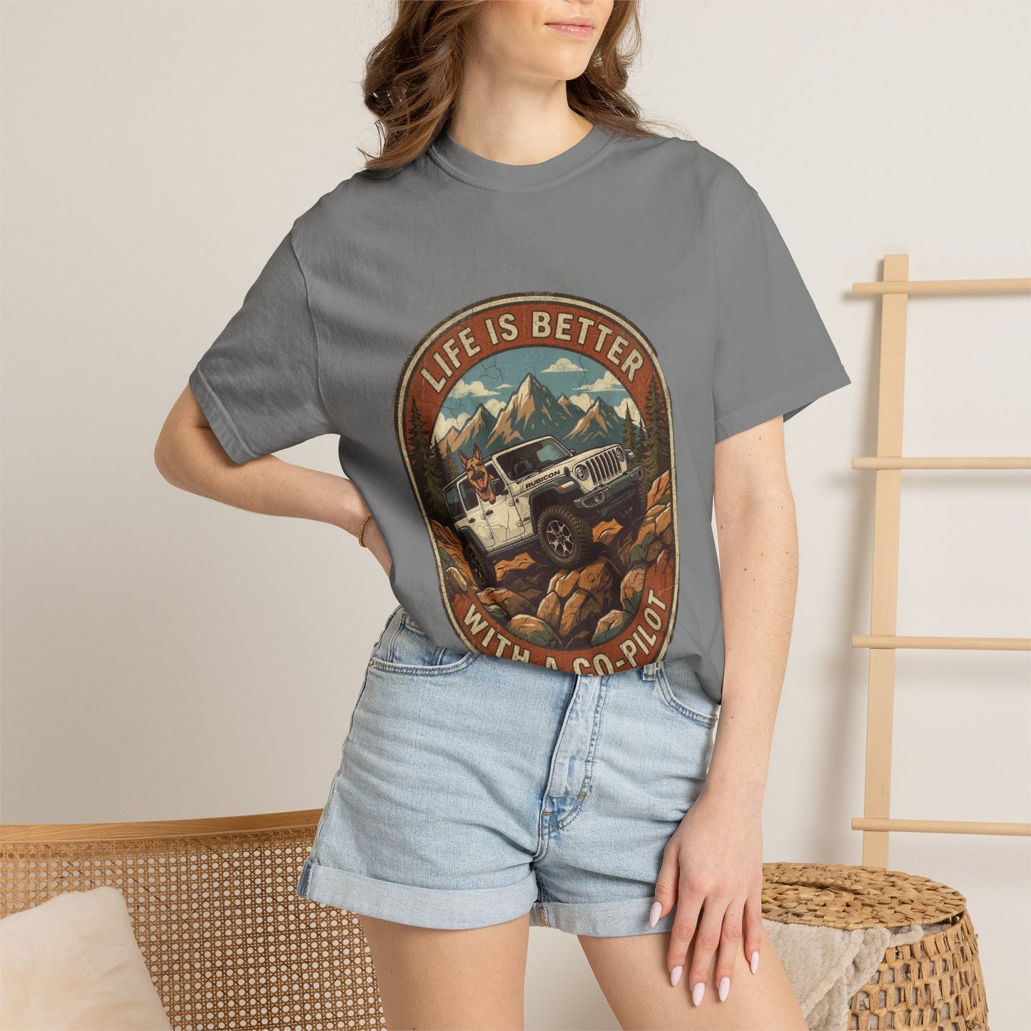 Wrangler/German Shepherd Unisex Garment-Dyed T-shirt