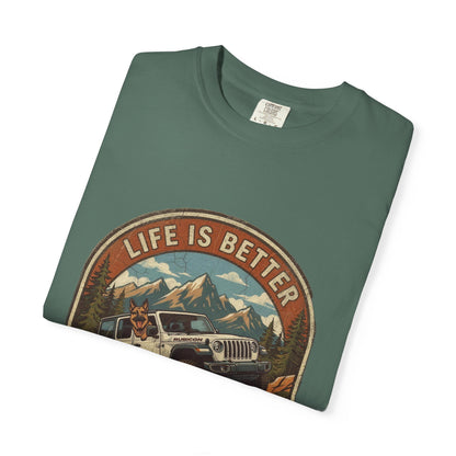 Wrangler/German Shepherd Unisex Garment-Dyed T-shirt
