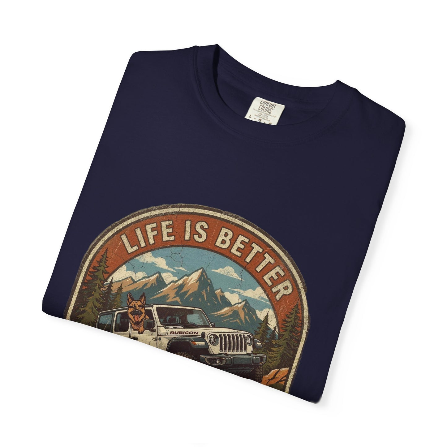 Wrangler/German Shepherd Unisex Garment-Dyed T-shirt